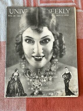 RARE! Original 1928 Universal Weekly ft. Olga Baclanova